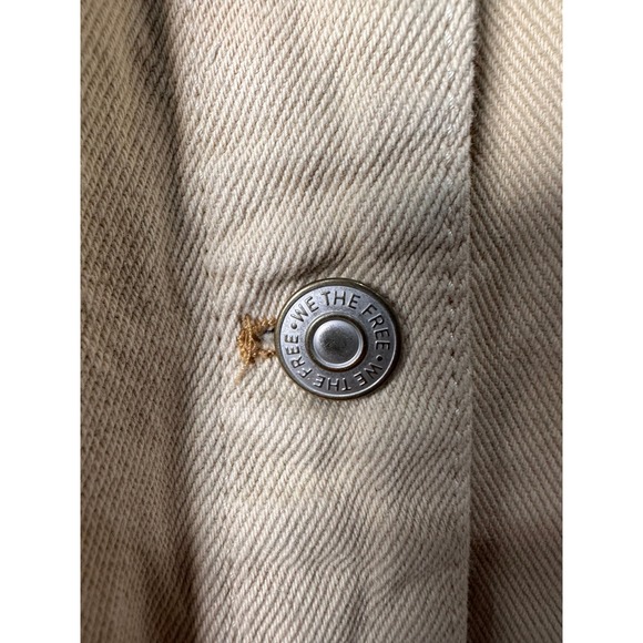 We The Free Oversized Beige Cotton Utility Shacket Jacket Women's Medium - Picture 8 of 10